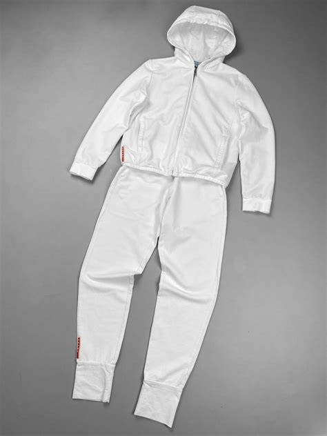 prada white tracksuit.